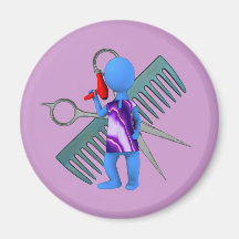 Hair Stylist Refrigerator Magnet