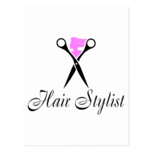 Hair Stylist (Scissors/Pink) Post Card