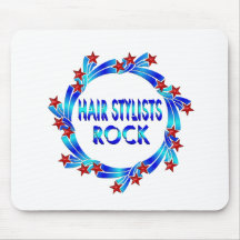 Hair Stylists Rock Red Stars Mousepad