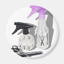 HaircutSprayBottle060910Shadows Refrigerator Magnet