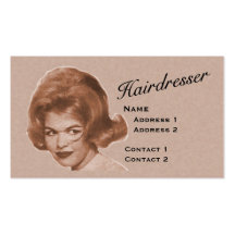HAIRDRESSER BIG HAIR PROFILE CARD - PROFESSIONAL 6 BUSINESS CARD TEMPLATES