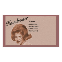 HAIRDRESSER - BIG HAIR PROFILE CARD - PROFESSIONAL BUSINESS CARD