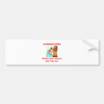 hairdresser bumper stickers
