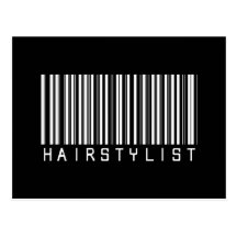 Hairstylist Bar Code Post Cards