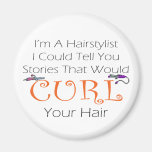 Hairstylist Curl Hair Refrigerator Magnet