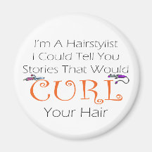 Hairstylist Curl Hair Refrigerator Magnet