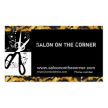 HairStylist Hairdresser WIld Scissors Business Card Template