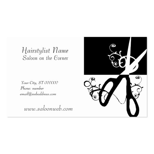 HairStylist Magic Scissors Business Card Template