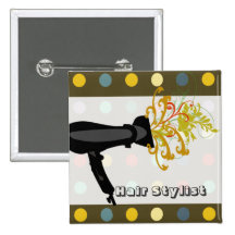 HairStylist Salons Pinback Button