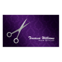 Hairstylist Scissors Business Cards