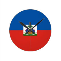 haiti country flag clock