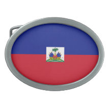 Haiti Flag Belt Buckle