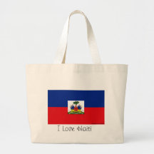 Haiti flag tote canvas bag