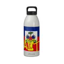 Haiti flag water bottle