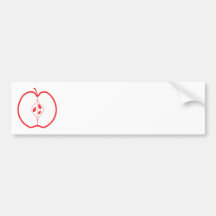 Half a Red Apple. Bumper Stickers
