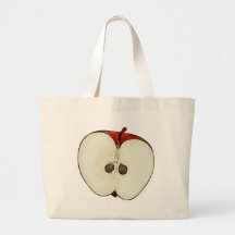 Half Apple Tote Bag