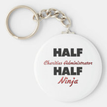 Half Charities Administrator Half Ninja Key Chain