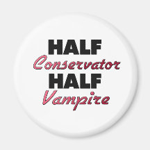Half Conservator Half Vampire Refrigerator Magnet