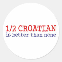 Half Croatian Sticker