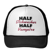 Half Dishwasher Half Vampire Mesh Hat