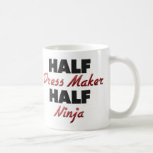 Half Dress Maker Half Ninja Coffee Mugs