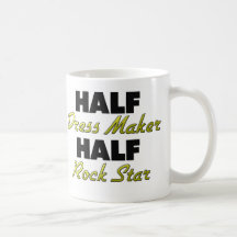 Half Dress Maker Half Rock Star Coffee Mug