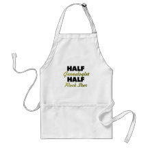 Half Genealogist Half Rock Star Apron