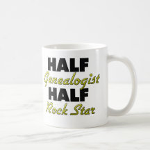 Half Genealogist Half Rock Star Mug