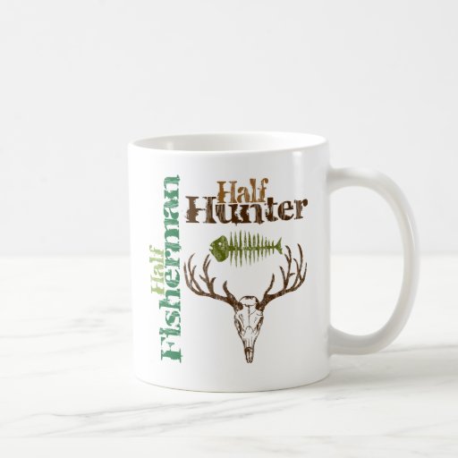 Half Hunter Half Fisherman Coffee Mugs