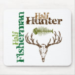 Half Hunter Half Fisherman Mouse Pads