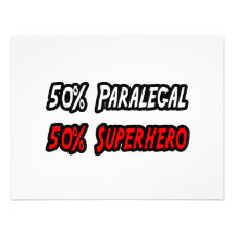 Half Paralegal Half Superhero Invitation