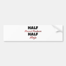 Half Record Producer Half Ninja Bumper Sticker
