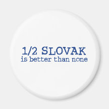 Half Slovak Refrigerator Magnets