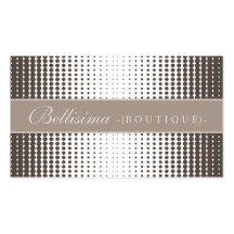 Halftone Dots Mocha Business Card