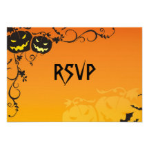 Hallo-Wedding RSVP cards Personalised Invitation
