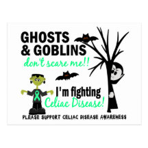 Halloween 1 Celiac Disease Warrior Post Cards