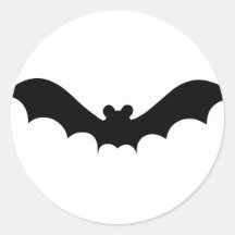 Halloween Bat Round Sticker