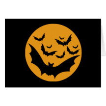Halloween Bate Greeting Card