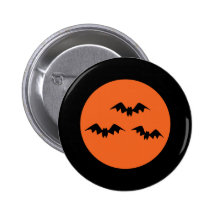 Halloween Bats Pinback Buttons