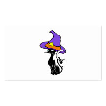 Halloween Black Cat Business Card Templates