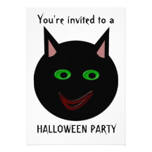 Halloween Black Cat Halloween Party Customisable Announcement