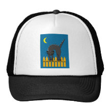 Halloween Black Cat Trucker Hats