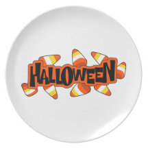 Halloween Candy Corn Dinner Plate