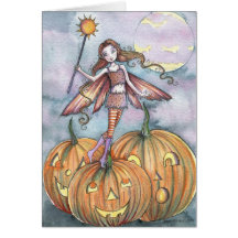 Halloween Card Fairy Art Card by