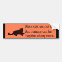 halloween cat safety bumper stickers