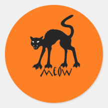 Halloween cat sticker