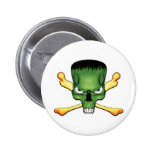 Halloween Crossbones Pinback Buttons