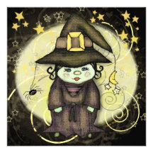 Halloween Custom Witch Party Invitation