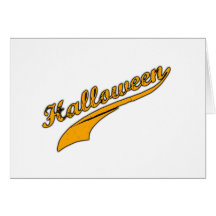 Halloween Distressed Text Greeting Cards