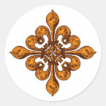 Halloween Fleur de lis Round Sticker